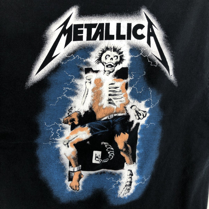 METALLICA Metallica Band T-shirt Band T Men's M size cotton black type Vintage Second Hand