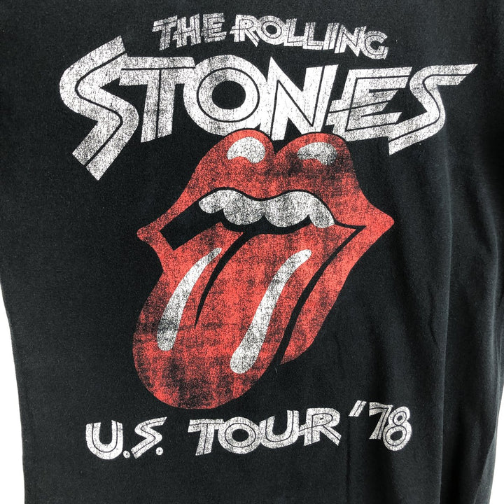 The Rolling Stones Band T-shirt, Men's XL unclear black type Vintage Second Hand