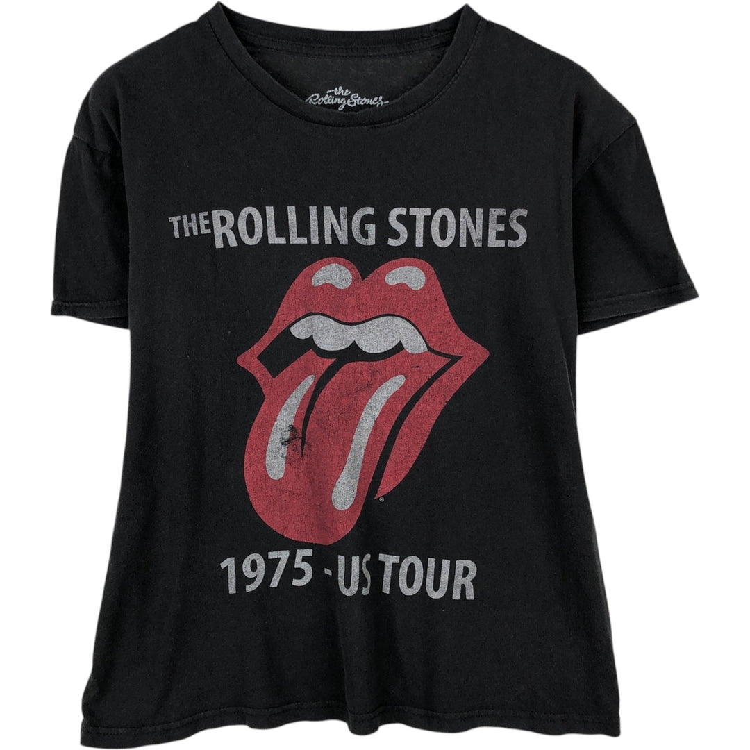 The Rolling Stones Band T-shirt, Men's M size cotton black type Vintage Second Hand