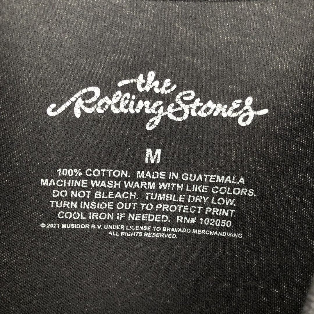 The Rolling Stones Band T-shirt, Men's M size cotton black type Vintage Second Hand
