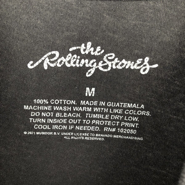 The Rolling Stones Band T-shirt, Men's M size cotton black type Vintage Second Hand