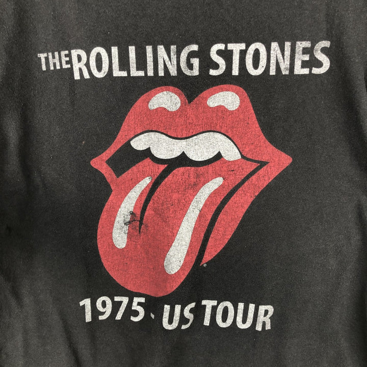 The Rolling Stones Band T-shirt, Men's M size cotton black type Vintage Second Hand