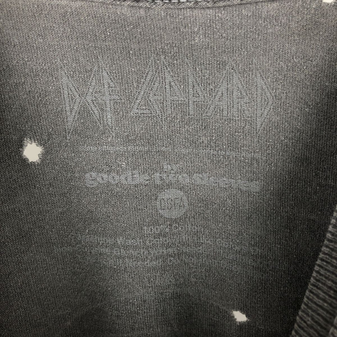 DEF LEPPARD Def Leppard Band T-shirt Band T Men's XL size cotton Charcoal Vintage Second Hand