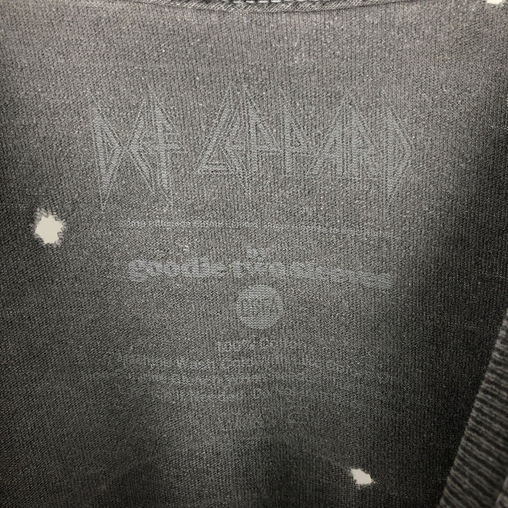 DEF LEPPARD Def Leppard Band T-shirt Band T Men's XL size cotton Charcoal Vintage Second Hand