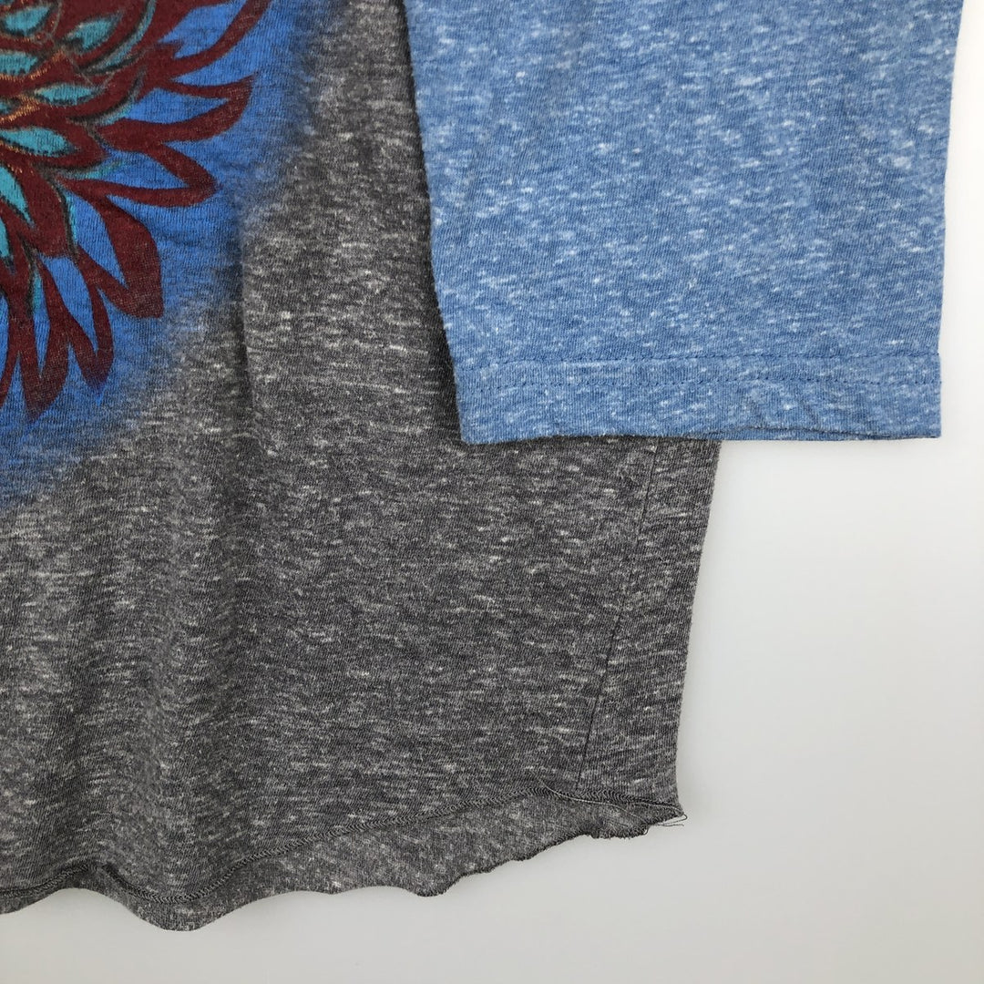 Threadfast Apparel JOURNEY 3/4 Sleeve Raglan Band T-Shirt (Men's Size M) unclear Charcoal Vintage Second Hand