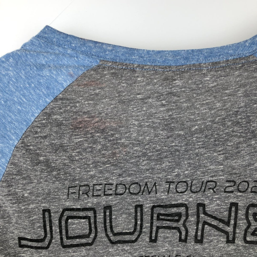Threadfast Apparel JOURNEY 3/4 Sleeve Raglan Band T-Shirt (Men's Size M) unclear Charcoal Vintage Second Hand