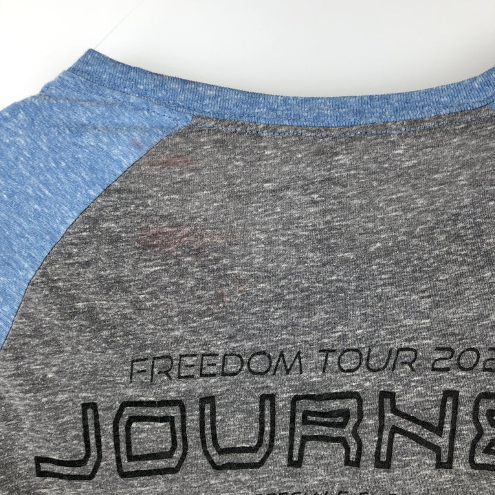 Threadfast Apparel JOURNEY 3/4 Sleeve Raglan Band T-Shirt (Men's Size M) unclear Charcoal Vintage Second Hand