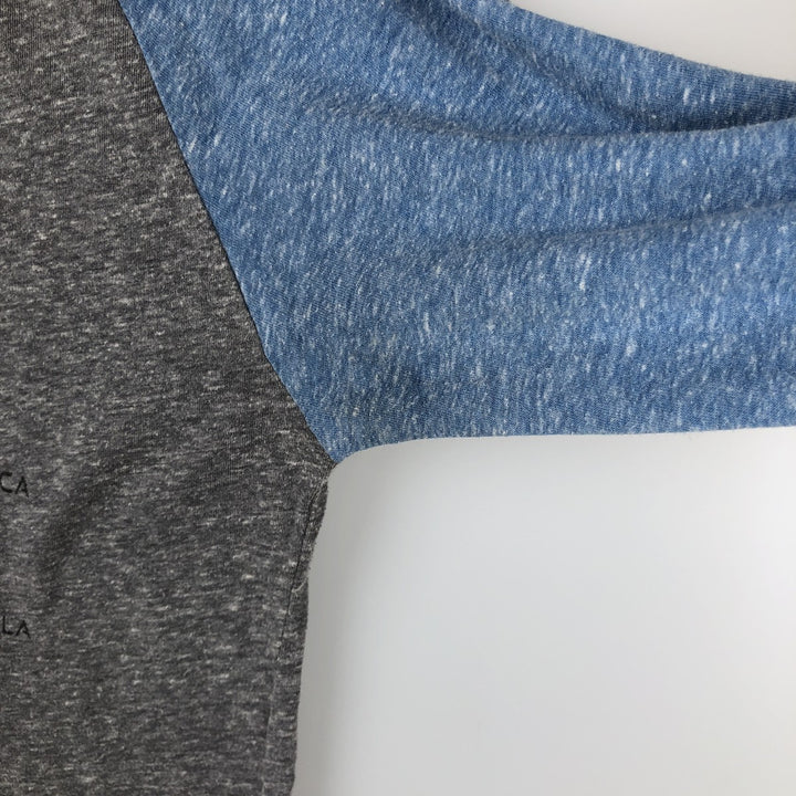 Threadfast Apparel JOURNEY 3/4 Sleeve Raglan Band T-Shirt (Men's Size M) unclear Charcoal Vintage Second Hand