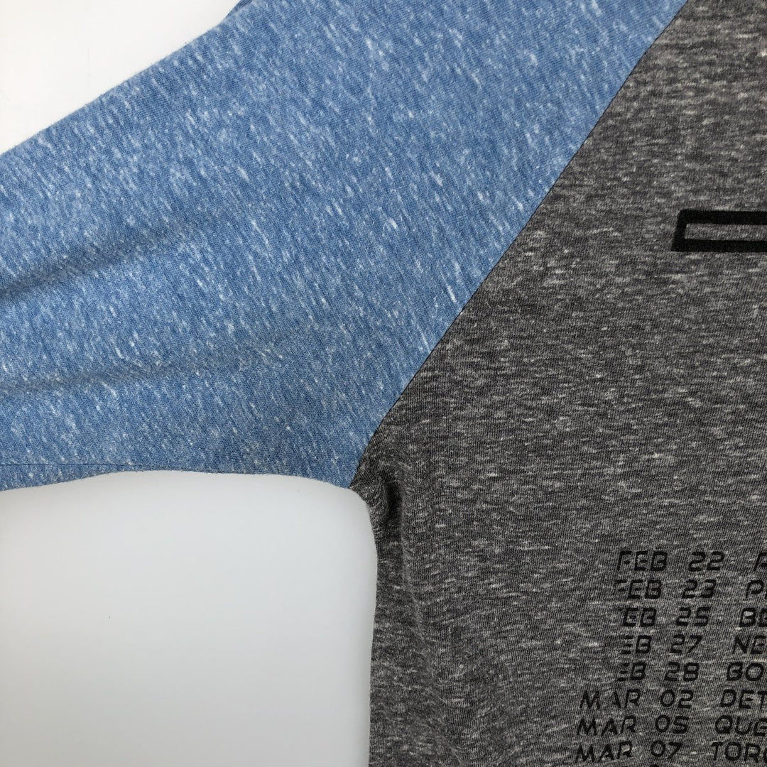 Threadfast Apparel JOURNEY 3/4 Sleeve Raglan Band T-Shirt (Men's Size M) unclear Charcoal Vintage Second Hand