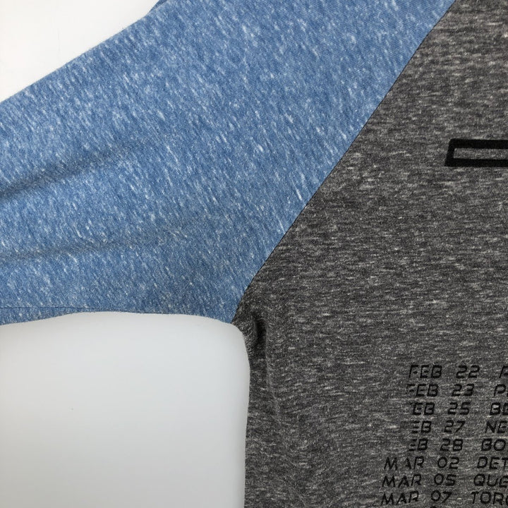 Threadfast Apparel JOURNEY 3/4 Sleeve Raglan Band T-Shirt (Men's Size M) unclear Charcoal Vintage Second Hand