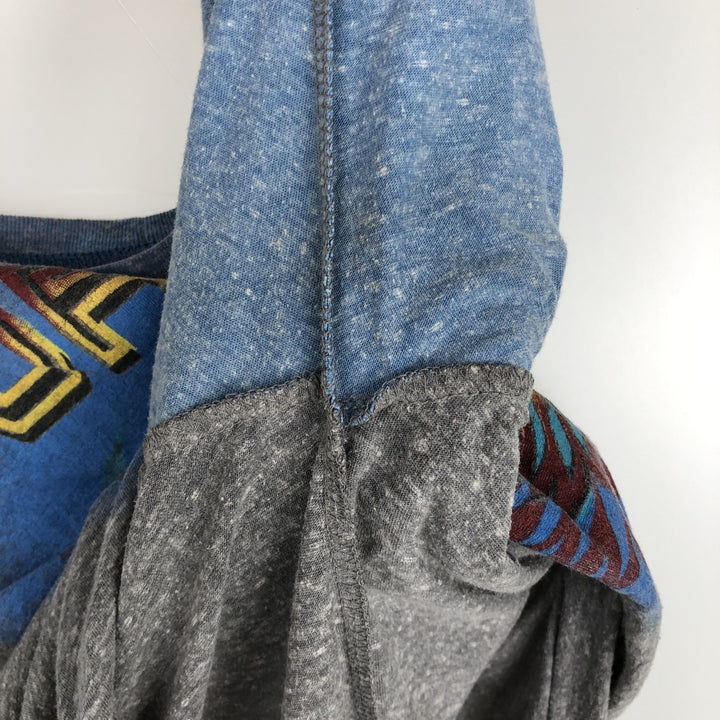 Threadfast Apparel JOURNEY 3/4 Sleeve Raglan Band T-Shirt (Men's Size M) unclear Charcoal Vintage Second Hand