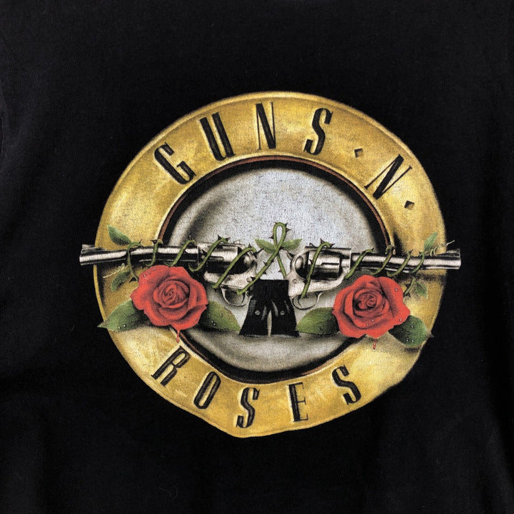 GUNS N' ROSES Guns N' Roses Band T-shirt Band Tee Men's M size cotton black type Vintage Second Hand