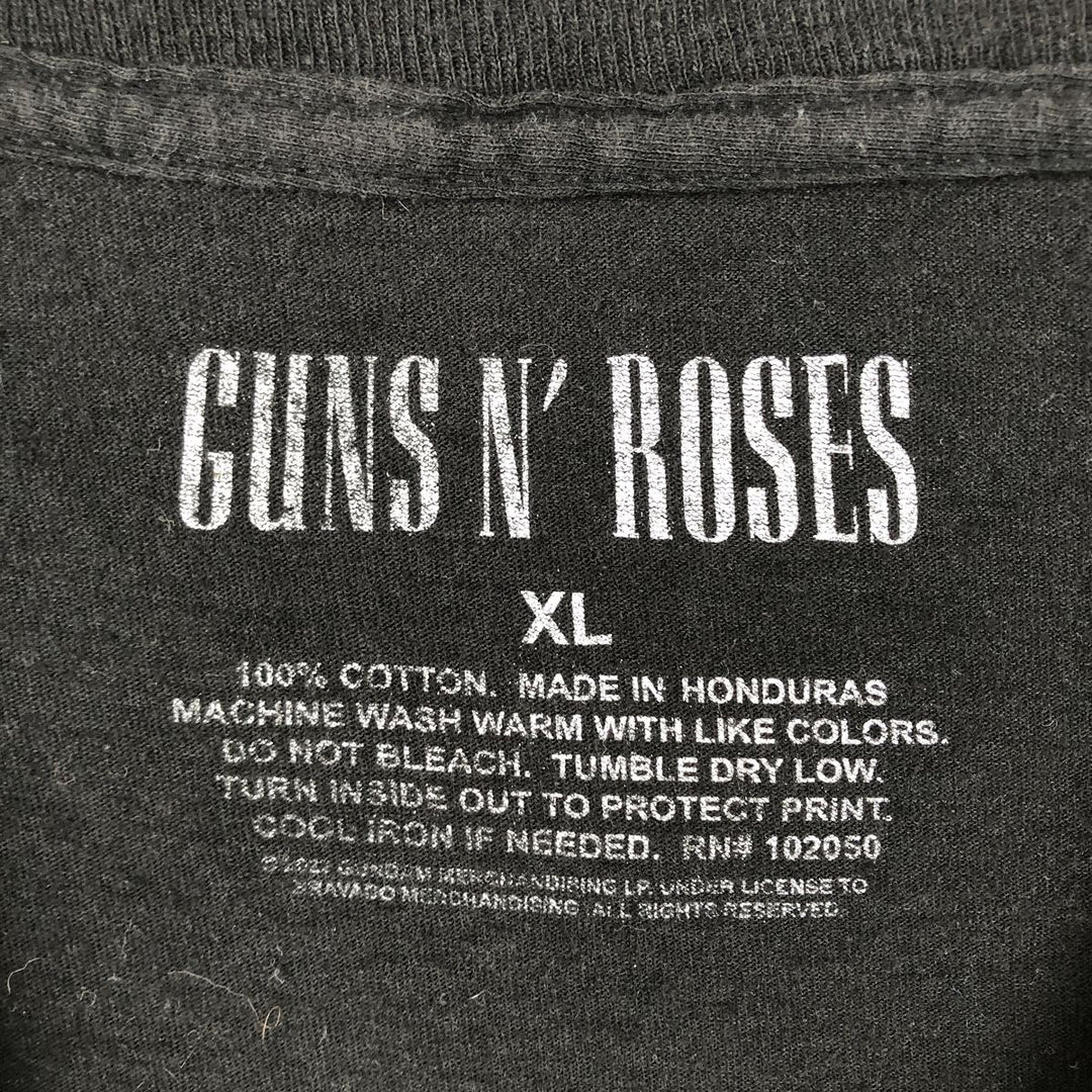 GUNS N' ROSES Guns N' Roses Band T-Shirt Band Tee Men's XL cotton black type Vintage Second Hand