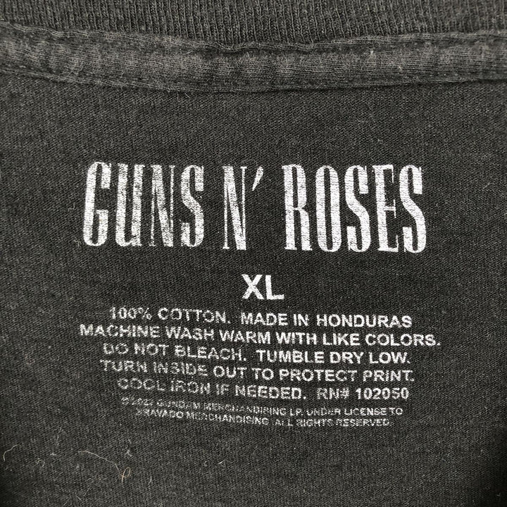 GUNS N' ROSES Guns N' Roses Band T-Shirt Band Tee Men's XL cotton black type Vintage Second Hand