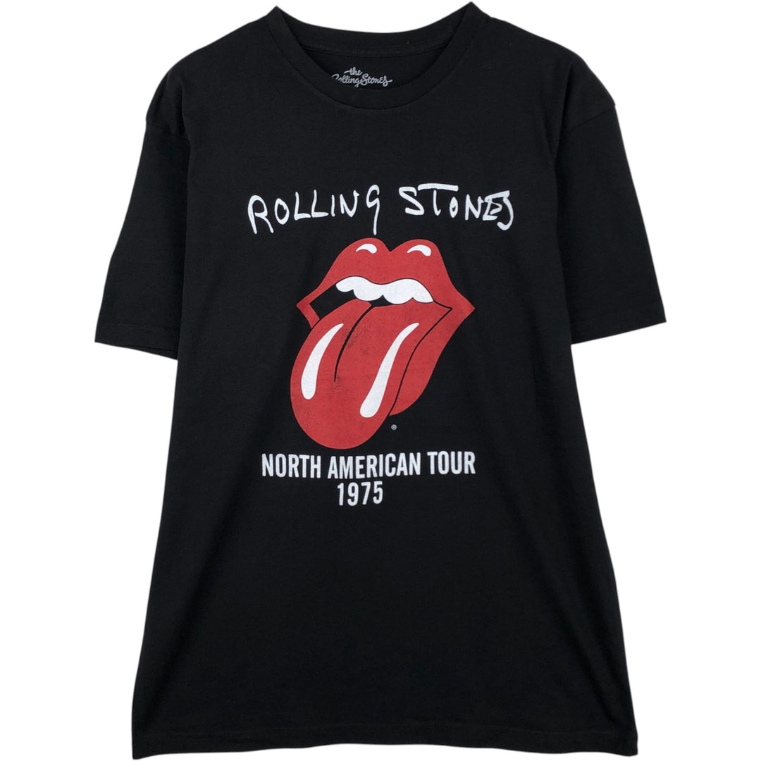 The Rolling Stones Band T-shirt, Men's M size cotton black type Vintage Second Hand