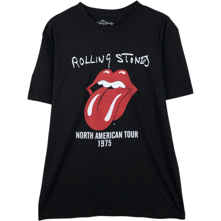 The Rolling Stones Band T-shirt, Men's M size cotton black type Vintage Second Hand