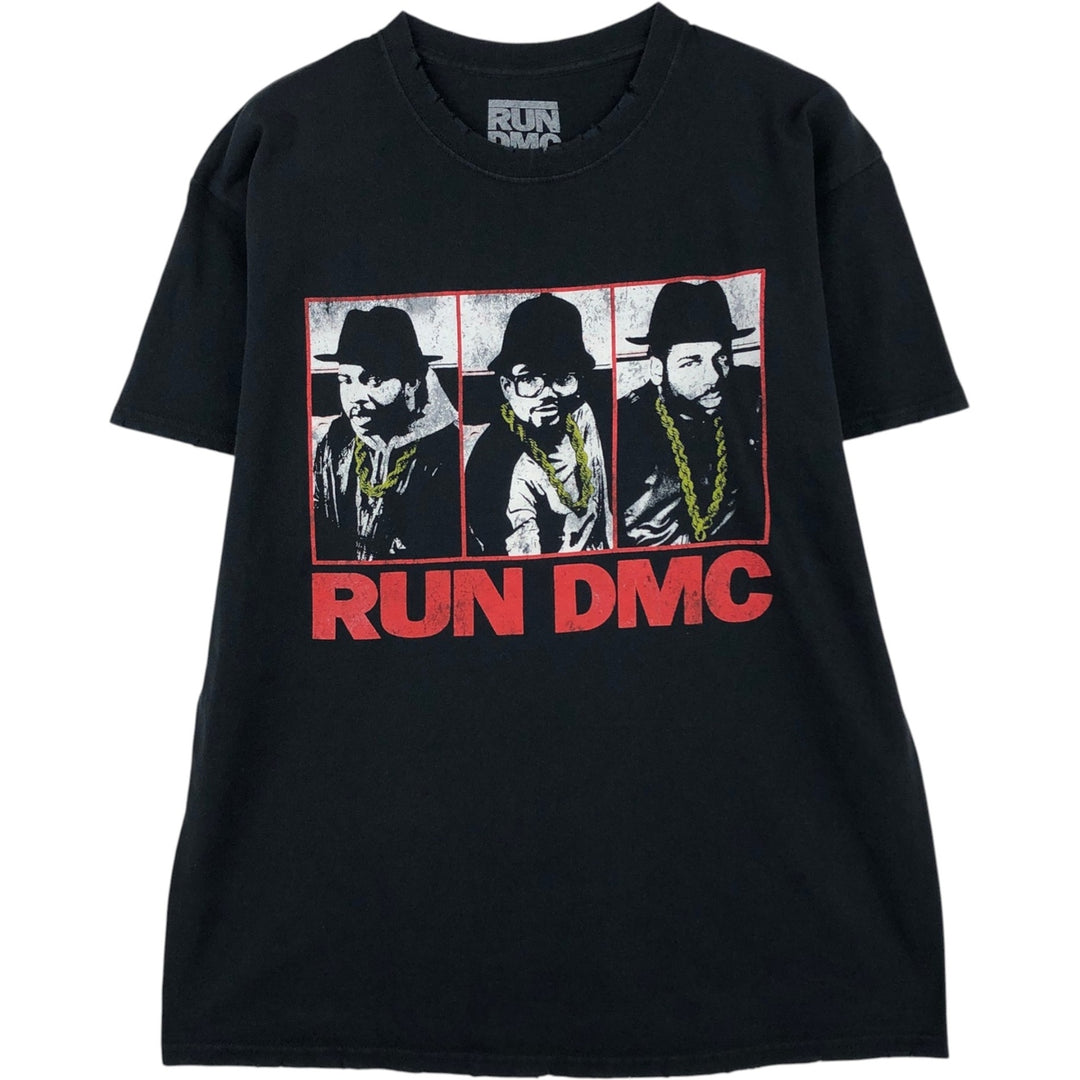 RUN DMC Rap T-shirt, Men's Size Medium cotton black type Vintage Second Hand