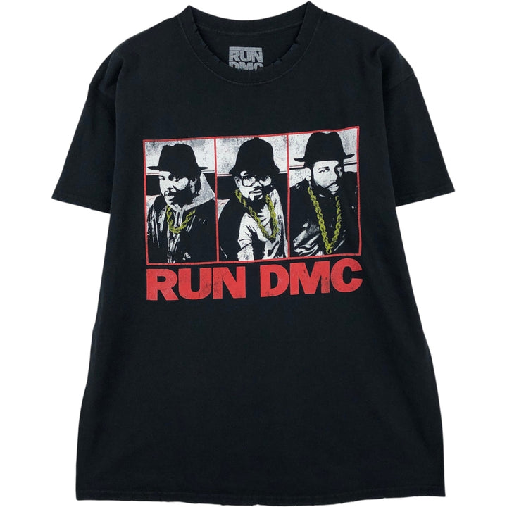 RUN DMC Rap T-shirt, Men's Size Medium cotton black type Vintage Second Hand