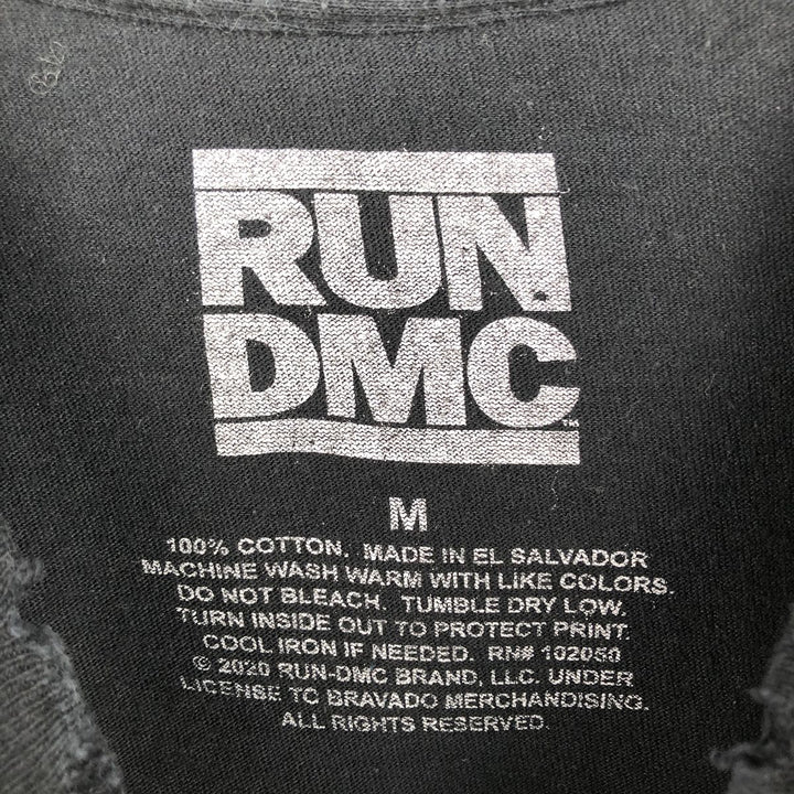RUN DMC Rap T-shirt, Men's Size Medium cotton black type Vintage Second Hand