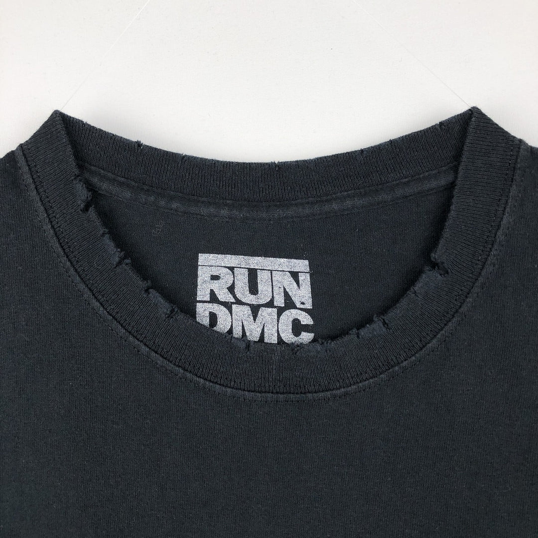 RUN DMC Rap T-shirt, Men's Size Medium cotton black type Vintage Second Hand
