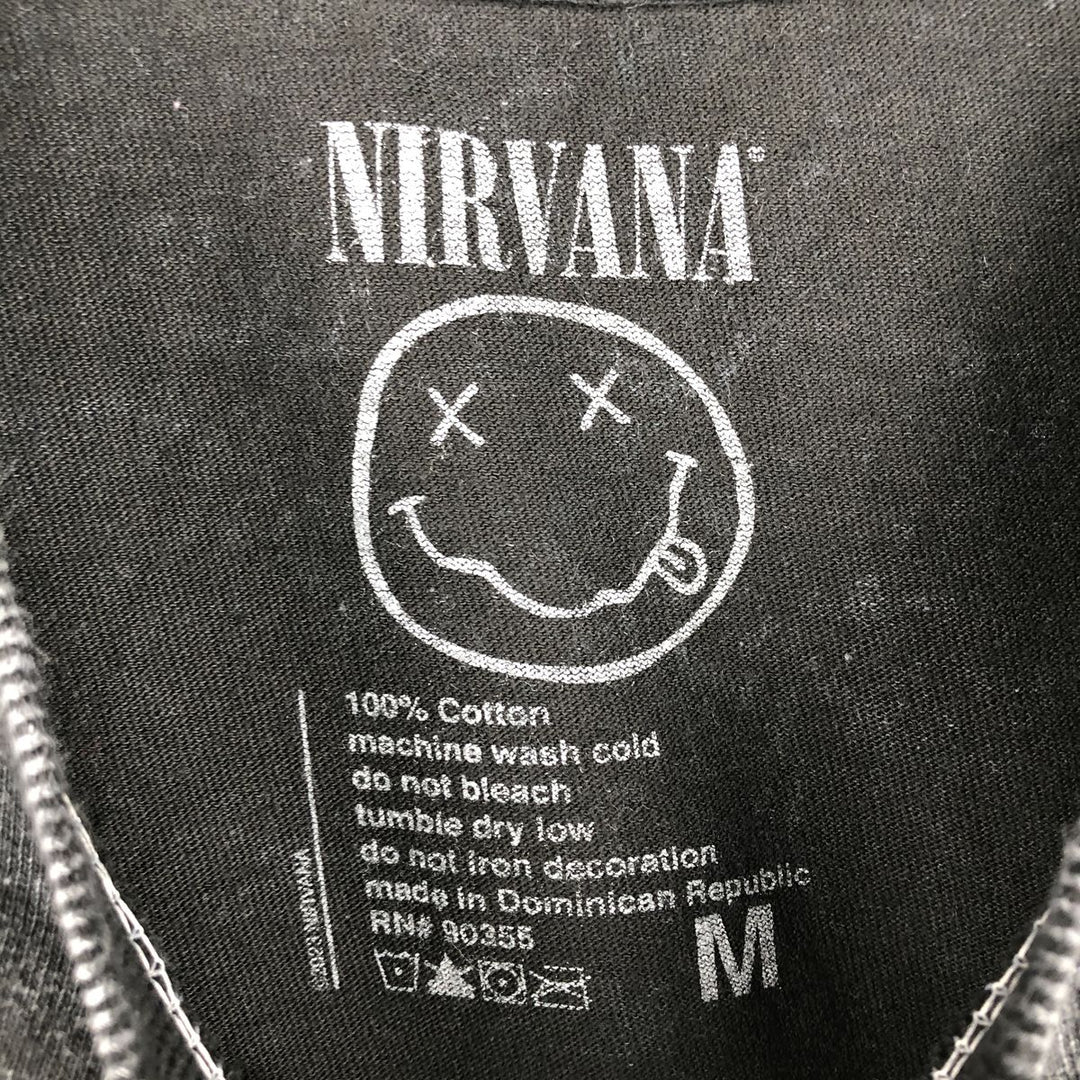 NIRVANA Nirvana Band T-shirt, Band T, Men's M size cotton black type Vintage Second Hand