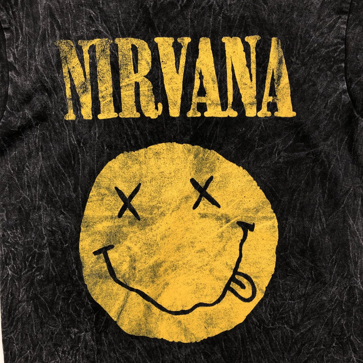 NIRVANA Nirvana Band T-shirt, Band T, Men's M size cotton black type Vintage Second Hand
