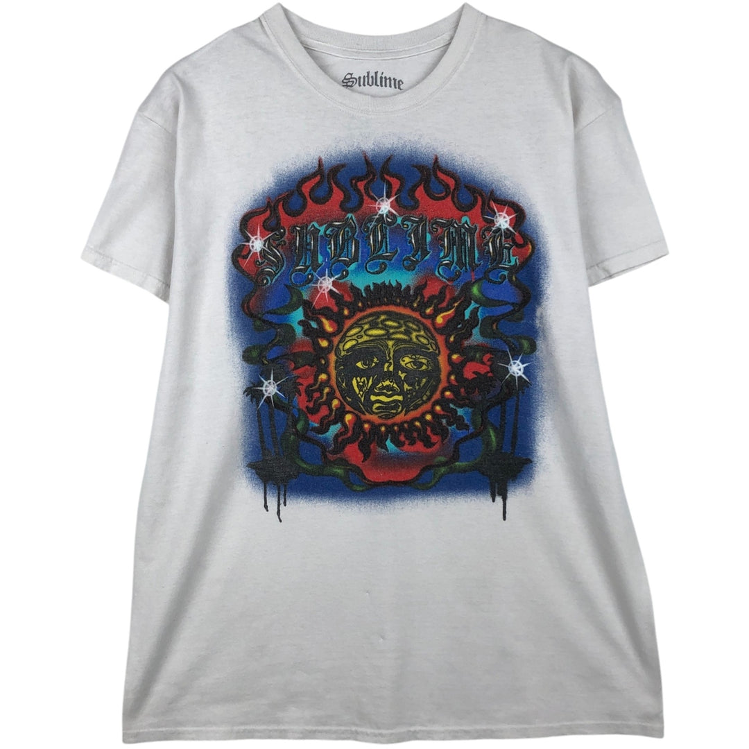 SUBLIME Band T-shirt, Men's L size cotton white type Vintage Second Hand