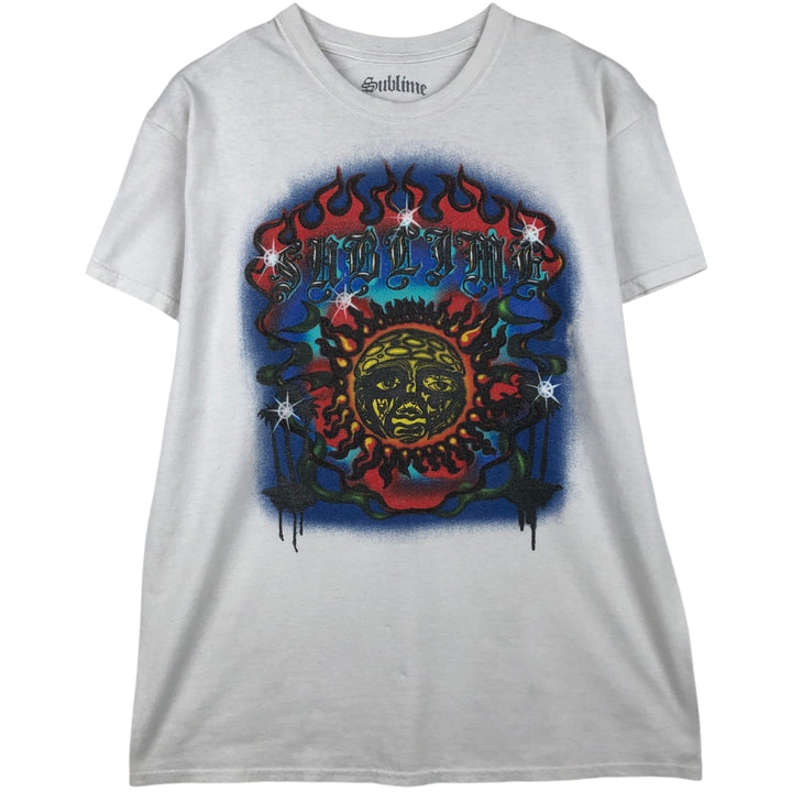 SUBLIME Band T-shirt, Men's L size cotton white type Vintage Second Hand
