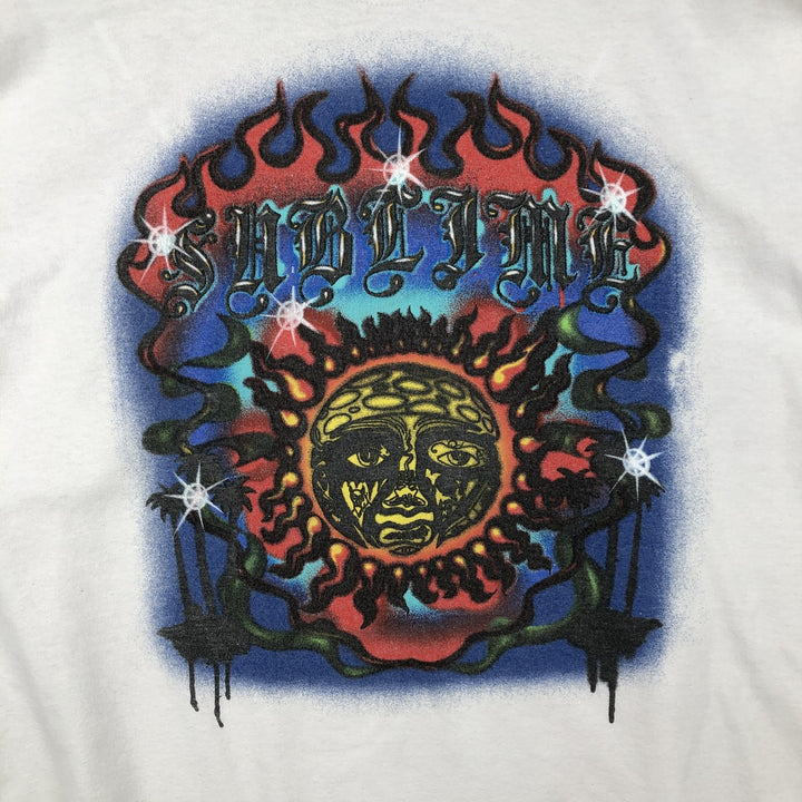 SUBLIME Band T-shirt, Men's L size cotton white type Vintage Second Hand
