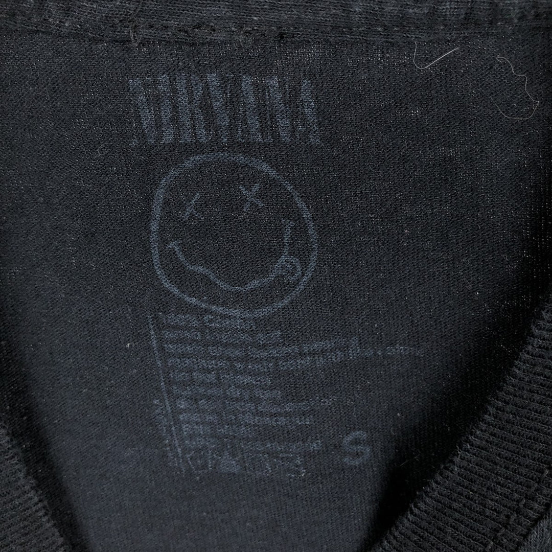 NIRVANA Nirvana Band T-shirt, Band T, Men's S size cotton black type Vintage Second Hand