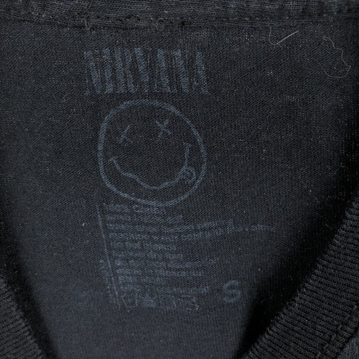 NIRVANA Nirvana Band T-shirt, Band T, Men's S size cotton black type Vintage Second Hand