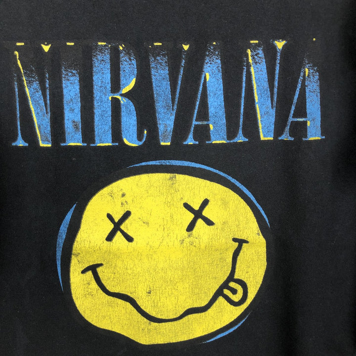 NIRVANA Nirvana Band T-shirt, Band T, Men's S size cotton black type Vintage Second Hand