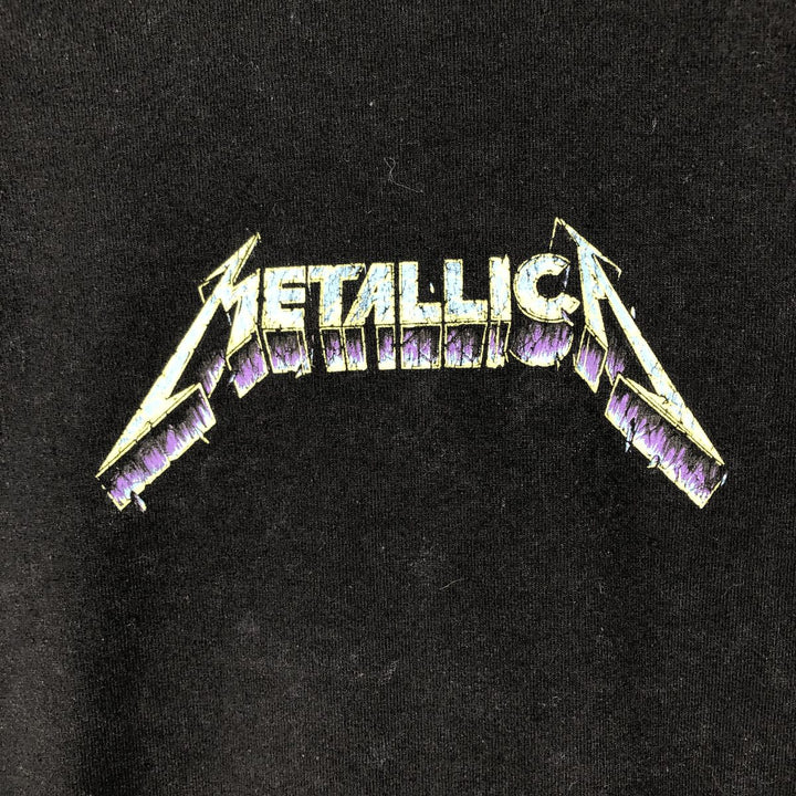 METALLICA Skull Pattern Band T-shirt Band Tee Men's M size cotton black type Vintage Second Hand