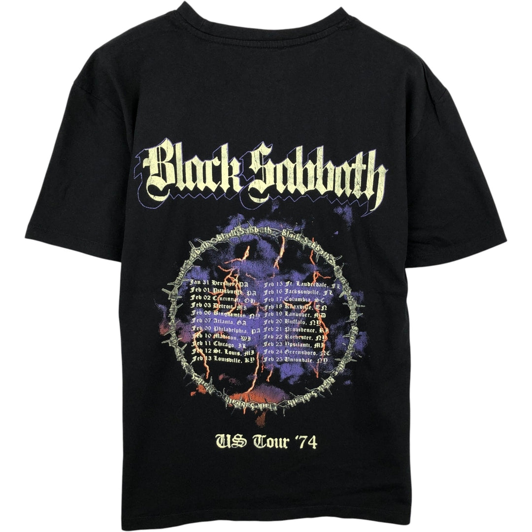 BLACK SABBATH Black Sabbath band T-shirt, band T, men's size S cotton black type Vintage Second Hand