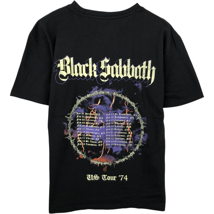 BLACK SABBATH Black Sabbath band T-shirt, band T, men's size S cotton black type Vintage Second Hand