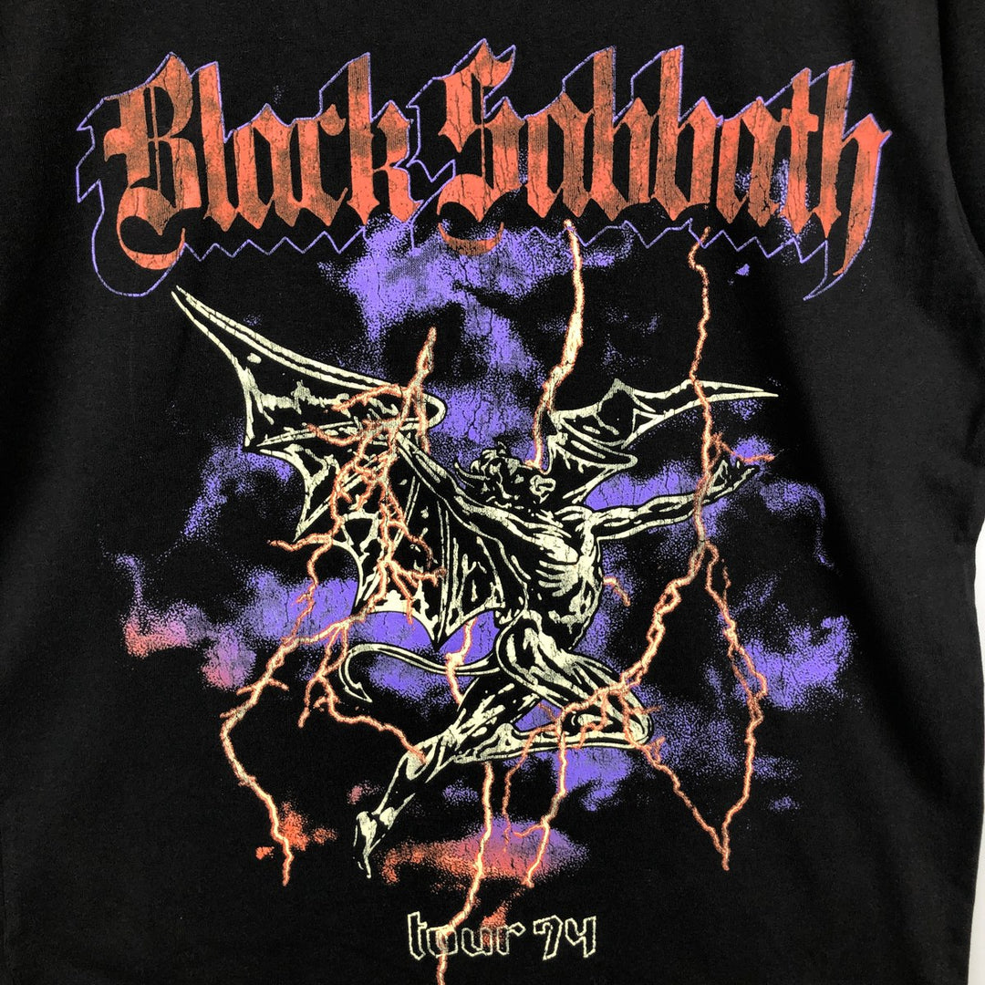 BLACK SABBATH Black Sabbath band T-shirt, band T, men's size S cotton black type Vintage Second Hand
