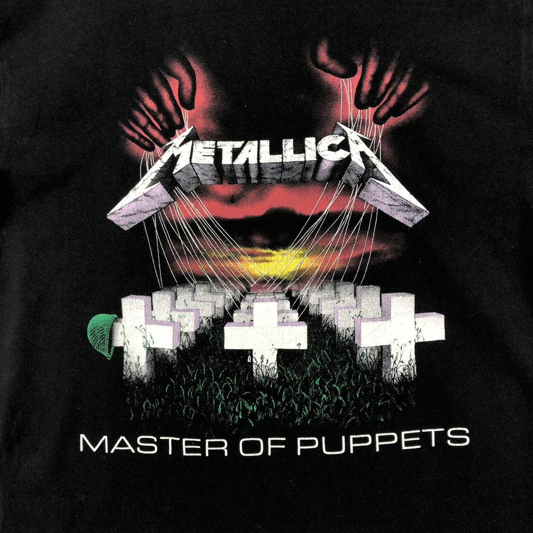 METALLICA Metallica Band T-shirt Band T Men's M size cotton black type Vintage Second Hand