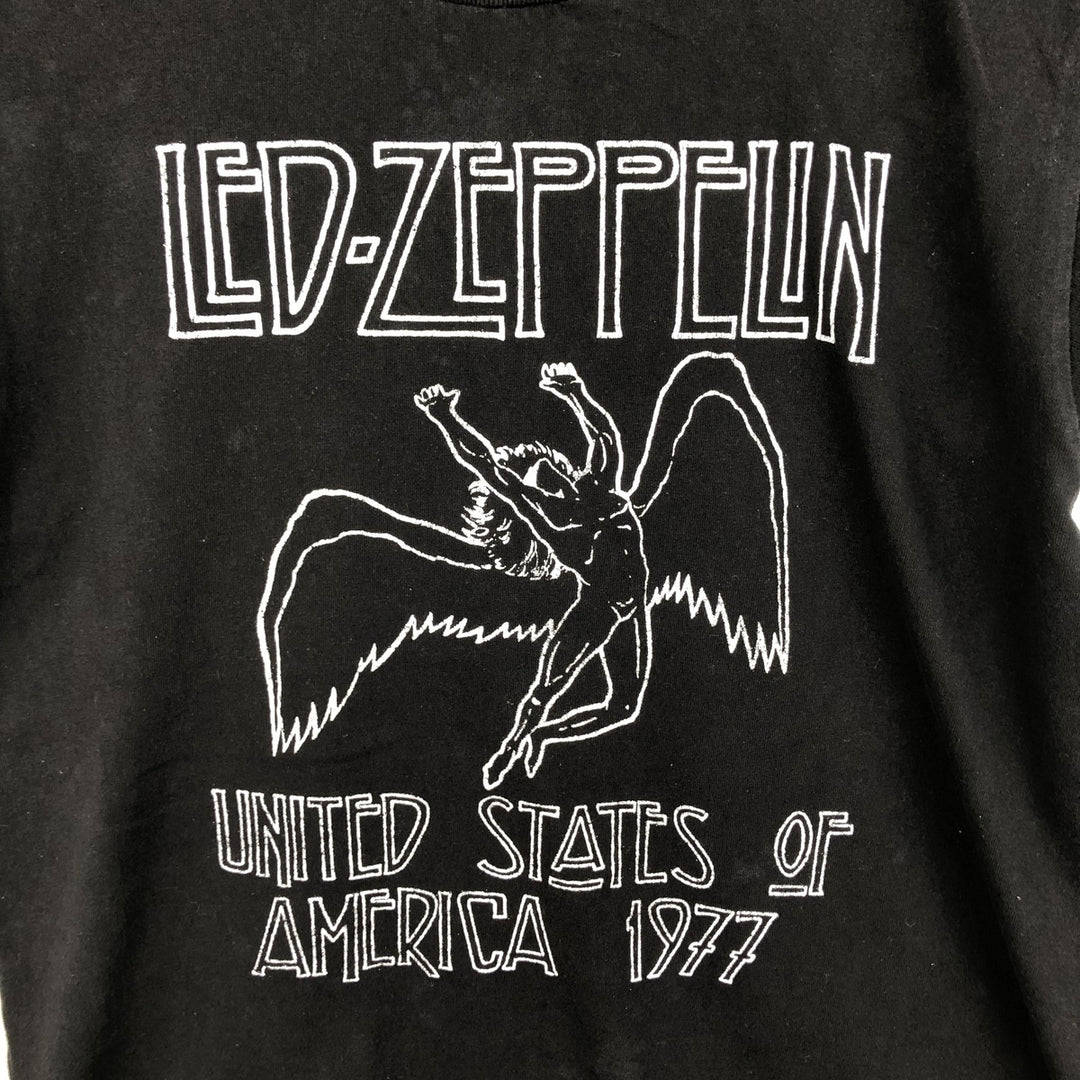 LED ZEPPELIN Led Zeppelin Band T-shirt Band T Men's M size cotton black type Vintage Second Hand