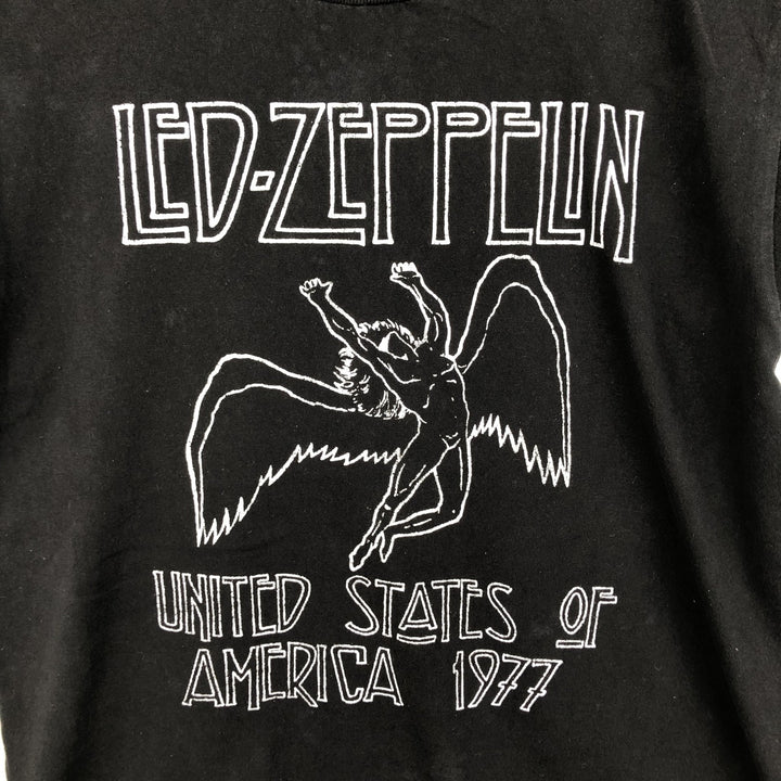 LED ZEPPELIN Led Zeppelin Band T-shirt Band T Men's M size cotton black type Vintage Second Hand