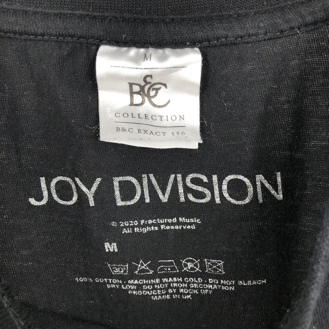 B&C JOY DIVISION Band T-shirt (Men's size M) cotton black type Vintage Second Hand