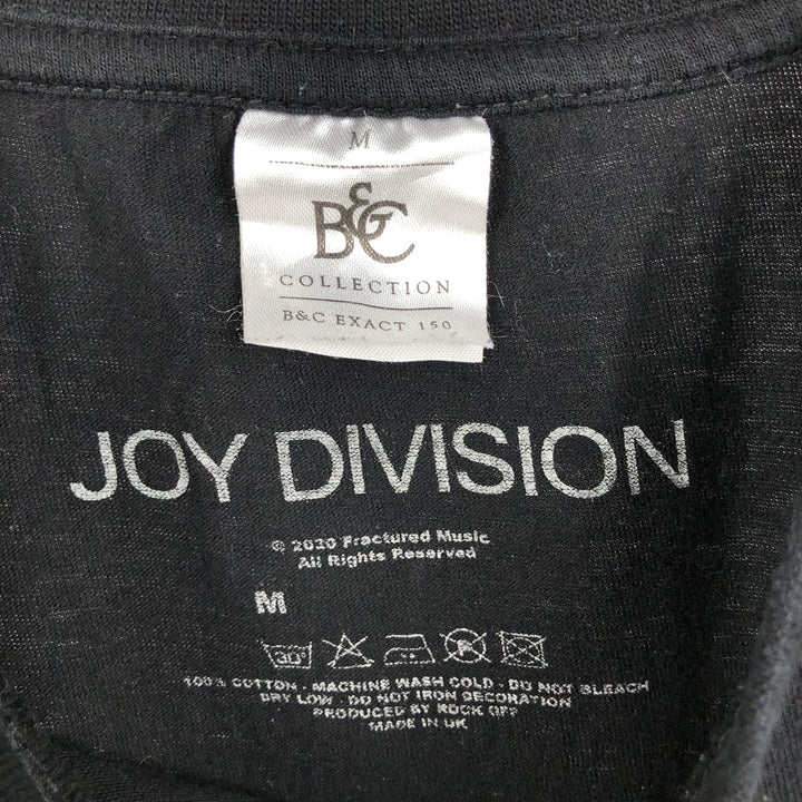 B&C JOY DIVISION Band T-shirt (Men's size M) cotton black type Vintage Second Hand