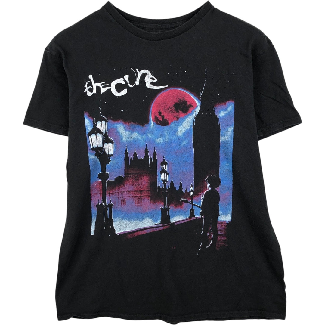 THE CURE Band T-shirt, Men's L size cotton black type Vintage Second Hand