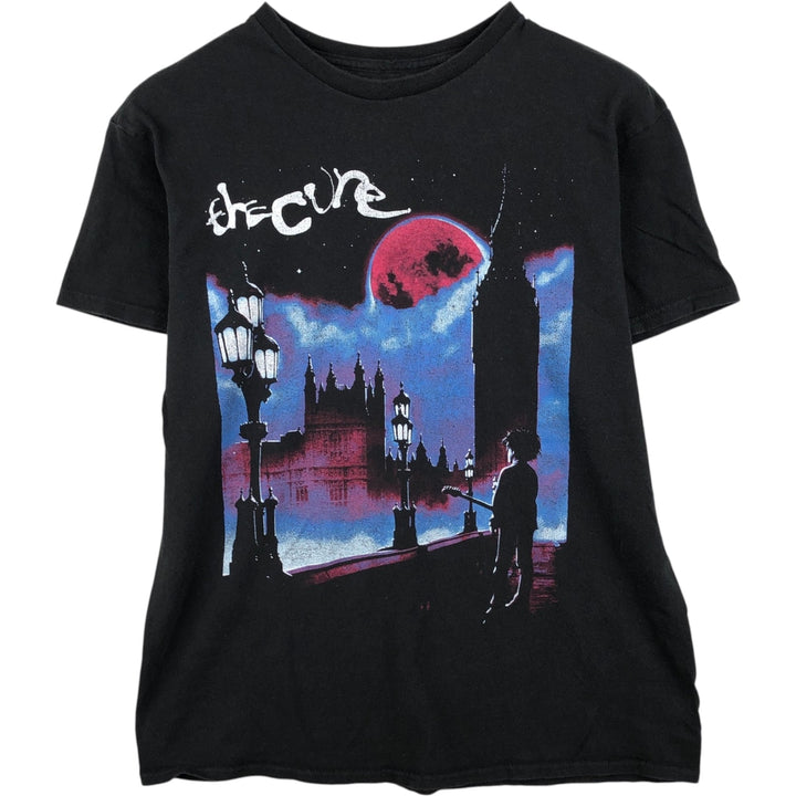THE CURE Band T-shirt, Men's L size cotton black type Vintage Second Hand