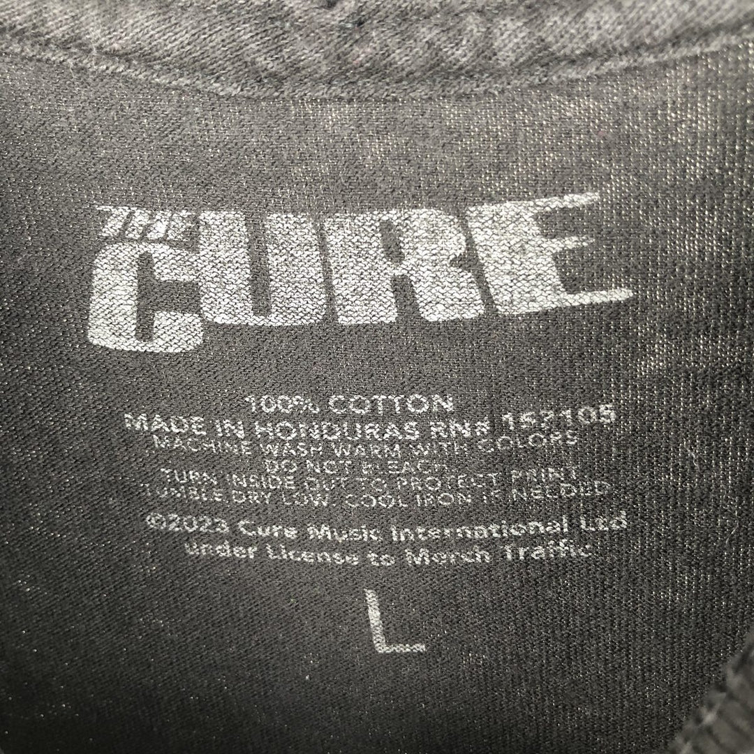THE CURE Band T-shirt, Men's L size cotton black type Vintage Second Hand