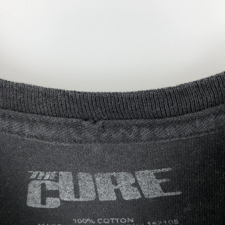 THE CURE Band T-shirt, Men's L size cotton black type Vintage Second Hand