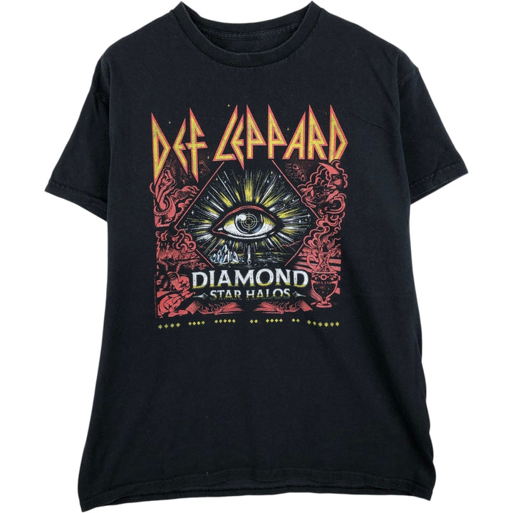 DEF LEPPARD Def Leppard Band T-shirt Band T Men's XL size unclear black type Vintage Second Hand