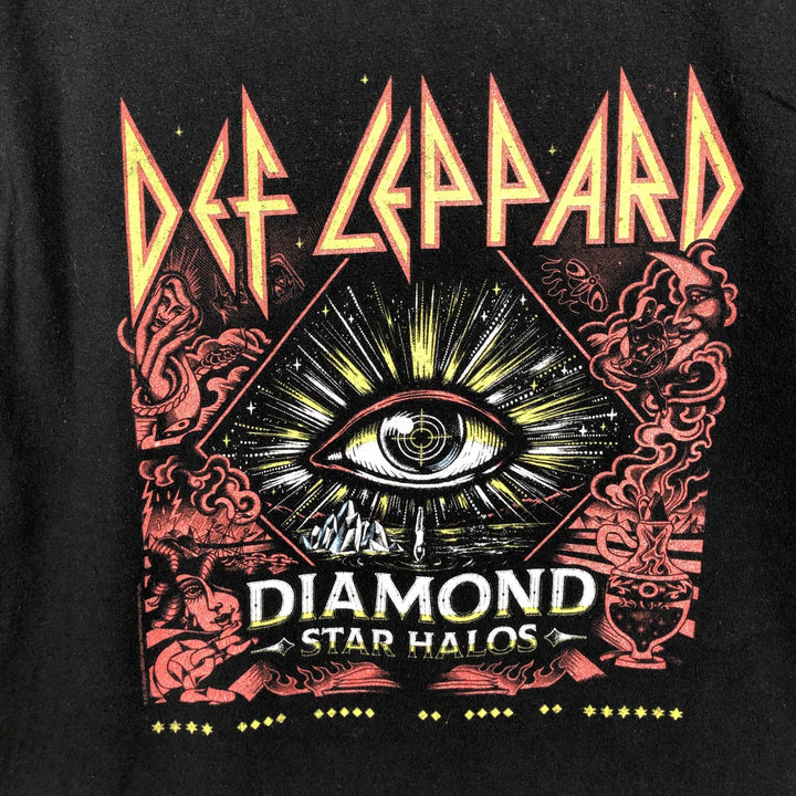 DEF LEPPARD Def Leppard Band T-shirt Band T Men's XL size unclear black type Vintage Second Hand