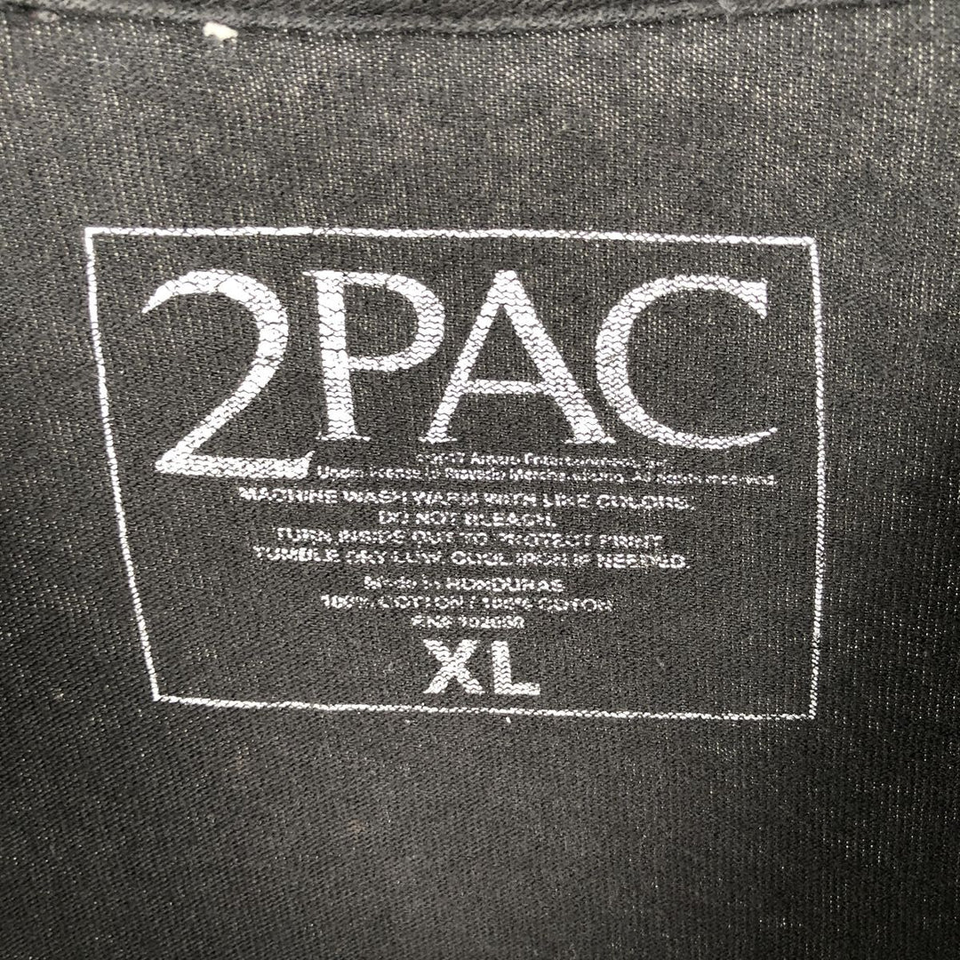 2pac Rap T-shirt, Men's XL size cotton black type Vintage Second Hand