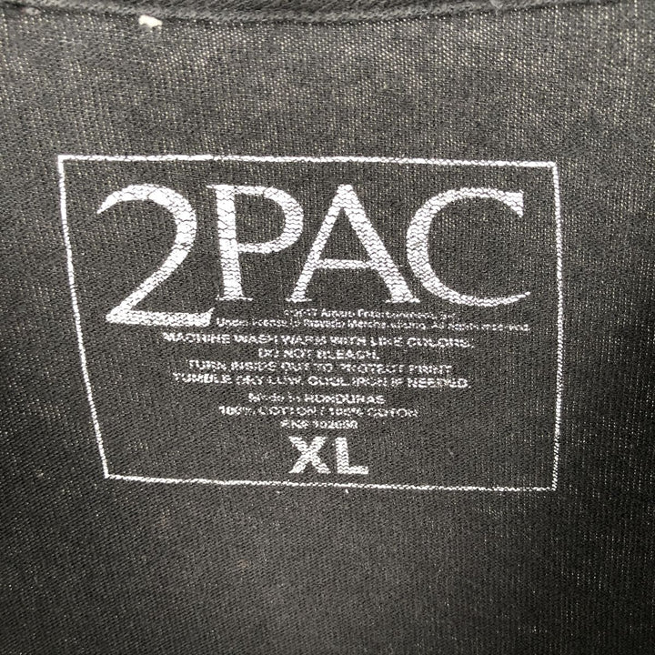2pac Rap T-shirt, Men's XL size cotton black type Vintage Second Hand