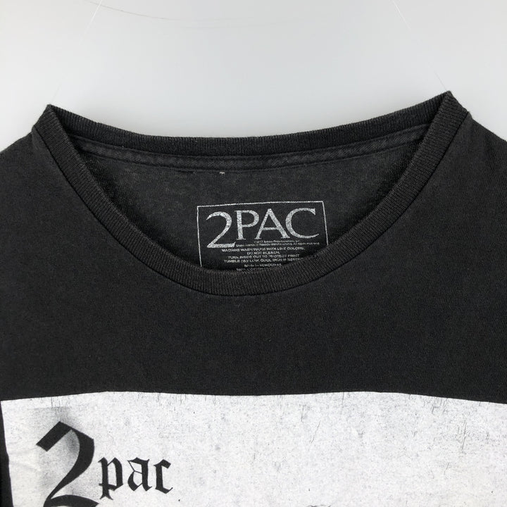 2pac Rap T-shirt, Men's XL size cotton black type Vintage Second Hand